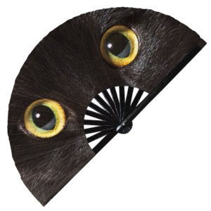 Cat Face Bamboo hand fan 18