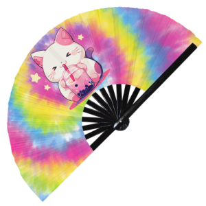 Cute Cat Boba Hand Fan 8