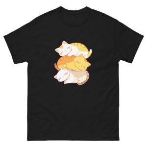 Stacked Sleepy Cats Shirt – Cozy Aesthetic Cat Art T-Shirt - Unisex classic tee