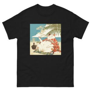 Chill Beach Cat Shirt – Summer Vibes Ukiyo Style Graphic Tee - Unisex classic tee