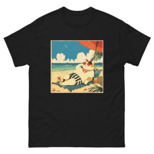 Zen Cat Vacation Shirt – Ukiyo-e Inspired Relaxing Cat Tee for Summer - Unisex classic tee