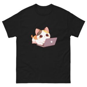Wholesome Cat at Work Shirt – Cute Nerdy Cat T-Shirt Gift - Unisex classic tee