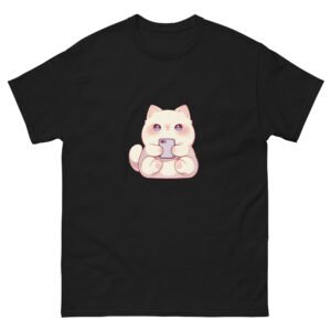 Chubby Cat Scrolling Tee – Kawaii Phone Cat Shirt for Pet Parents - Unisex classic tee