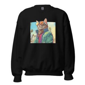 City Swag Cat Unisex Sweatshirt – Urban Gamer Style Apparel - Unisex Sweatshirt
