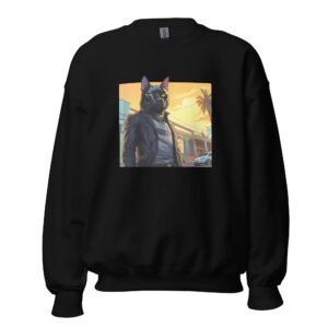 Vintage Cool Cat Hoodie – GTA Vibe Urban Unisex Fashion - Unisex Sweatshirt