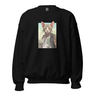 Cool Sphynx Cat Crime City Sweatshirt – Urban Aesthetic GTA Style Top - Unisex Sweatshirt