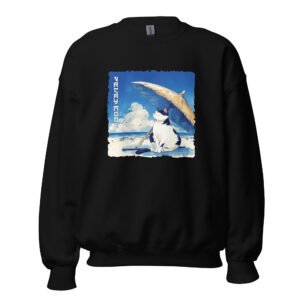 Vacation Mode - Sunkissed Kitty Sweatshirt – Cute Cat Lounging on the Beach - Unisex Sweatshirt