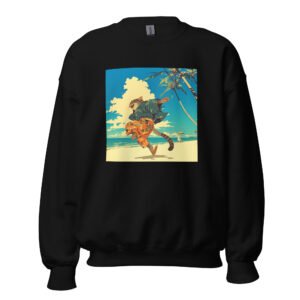 Sip, Sun & Snooze – Relaxed Cat Vacation Sweatshirt for Cat People - Unisex Sweatshirt