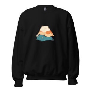 Chubby Cat Nap Sweatshirt – Funny Cute Sleeping Cats Cozy Aesthetic Pullover - Unisex Sweatshirt