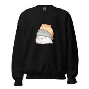 Cute Fluffy Sleeping Cat Jumper – Lazy Cat Lover’s Cozy Graphic Sweater - Unisex Sweatshirt