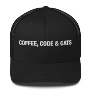 Coffee, Code & Cats - Trucker Cap