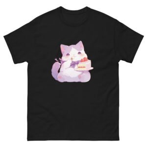 Bakery Cat Delight Tee – Cute Cat Holding Sweet Slice T-Shirt - Unisex classic tee
