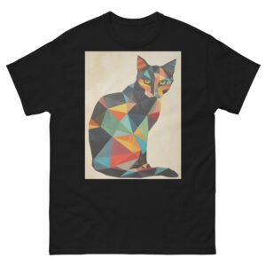 Prismatic Cat Face Shirt – Trendy Polygonal Feline Streetwear - Unisex classic tee