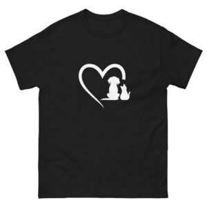 Heart Dog and Cat Silhouette - Animal Rescue - Unisex classic tee