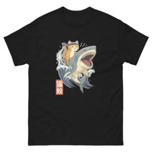 Samurai Cat Riding Shark - Unisex classic tee