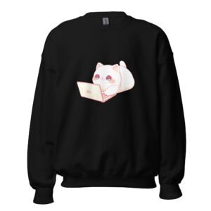 Online Cat Boss Sweatshirt – Adorable Laptop Lover Gift for Cat Parents - Unisex Sweatshirt