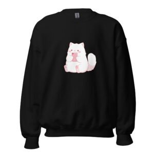 Chatty Kitty Sweatshirt – Cute Cat Texting Friends Cozy Unisex Crewneck - Unisex Sweatshirt
