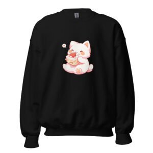 Purrfect Pastry Cat Sweatshirt – Kawaii Dessert Cat Lover Gift - Unisex Sweatshirt