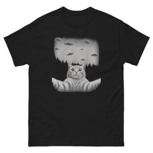 Alien Invasion Cat - Funny UFO Abduction - Unisex classic tee