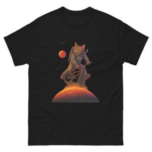 Astronaut Cat - Space Cat Riding Bike on Mars - Unisex classic tee