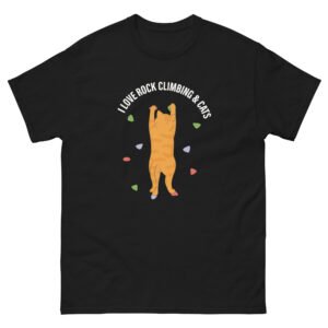 I Love Rock Climbing & Cats - Funny Rock Climbing Cat - Unisex classic tee