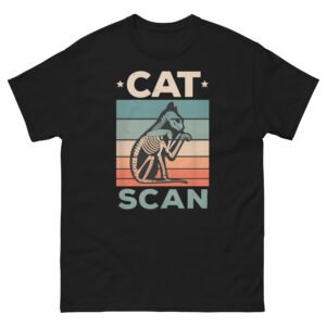 Funny Cat Scan Skeleton - Retro X-Ray Cat Pun - Unisex classic tee