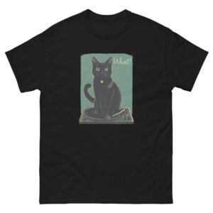 Funny Black Cat on Turntable - Retro DJ Cat Vinyl Record - Unisex classic tee