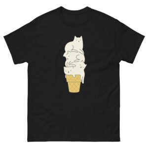 Cute Cat Ice Cream Cone - Funny Melting Kittens Dessert - Unisex classic tee