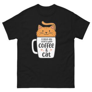 A Good Day Starts With Coffee & Cat - Morning Caffeine Kitty - Unisex classic tee
