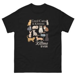 Cool Cats and Kittens Ever – Funny Retro Cat Lover Graphic Tee, Gift for Cat Moms & Dads - Unisex classic tee