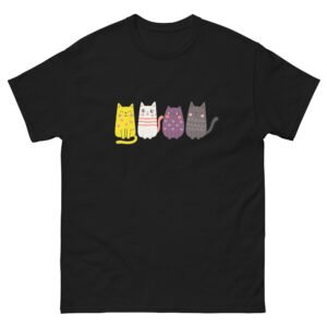 Colorful Cartoon Cats – Cute Kawaii Cat Lover Graphic Tee, Fun Gift for Cat Owners & Kids - Unisex classic tee