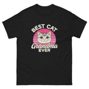 Best Cat Grandma Ever – Cute Retro Cat Lover Graphic Tee, Funny Gift for Cat Grandmas & Pet Lovers - Unisex classic tee