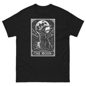 Mystical Moon Cat – Gothic Witchy Black Cat T-Shirt for Women & Men - Unisex classic tee