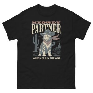 Meowdy Partner Cowboy Cat – Western Cat Lover Funny Graphic Tee - Unisex classic tee