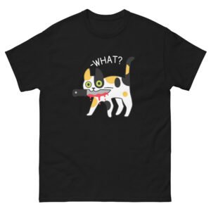 What- Funny Cat Meme - Cartoon Cat Graphic Tee for Humor Lovers - Unisex classic tee