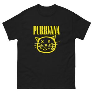 Purrvana Cat - Funny Nirvana Parody Band Cat Lovers Tee - Unisex classic tee
