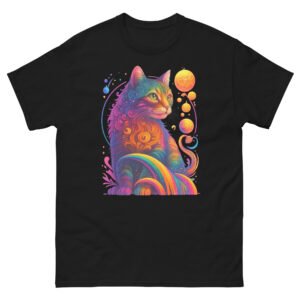 Colorful Psychedelic Cat - Artistic Rainbow Cat Lovers Tee - Unisex classic tee