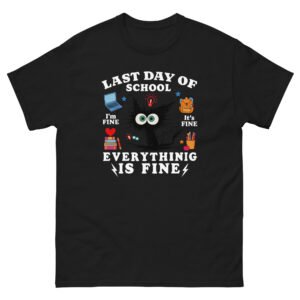 Last Day of School Cat - Funny Teacher & Student Cat Lover Tee - Unisex classic tee
