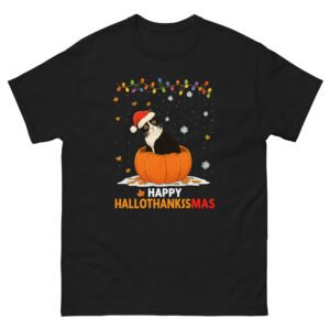 Happy Hallothankssmas Cat - Cute Holiday Cat Graphic Tee - Unisex classic tee