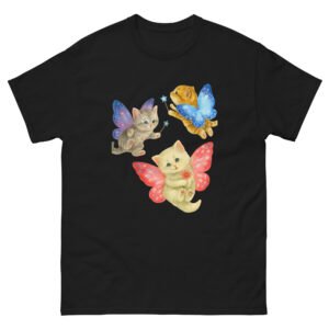 Butterfly Wing Cats - Cute Fantasy Cat Lover Graphic Tee - Unisex classic tee