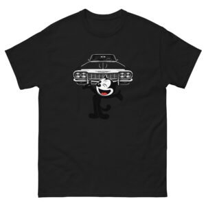 Funny Retro Cat - Cartoon Cat Driving Classic Car Graphic Tee - Unisex classic tee