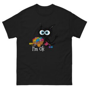 Disheveled Cat - I’m OK Yarn Mess Funny Cat Lover Tee - Unisex classic tee