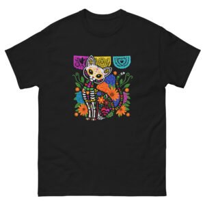 Day of the Dead Cat - Colorful Sugar Skull Cat Dia de los Muertos Tee - Unisex classic tee