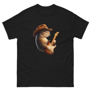 Cowboy Cat - Western Country Music Cat Playing Guitar Graphic Tee - Unisex classic tee