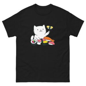 Sushi Cat - Cute Japanese Food Cat Lover Graphic Tee - Unisex classic tee