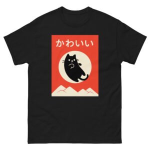 Kawaii Cat - Cute Japanese Style Black Cat Graphic Tee - Unisex classic tee