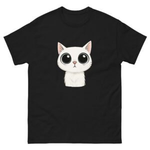 Big Eyes Cat - Cute Kawaii White Kitten Graphic Tee - Unisex classic tee