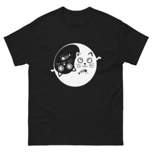 Yin Yang Cat Shirt – Cute Black and White Balance Cats Graphic Tee - Unisex classic tee