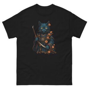 Samurai Warrior Cat T-Shirt – Cool Japanese Katana Cat Graphic Tee - Unisex classic tee