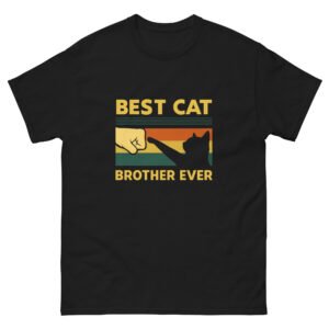 Retro Best Cat Brother Ever T-Shirt – Vintage Cat Lovers Gift - Unisex classic tee